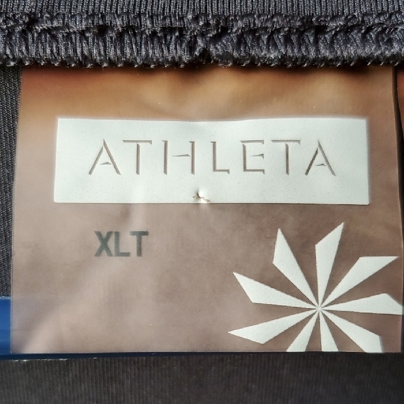 Athleta Black Midi Faux Wrap Dress - Picture 2 of 8